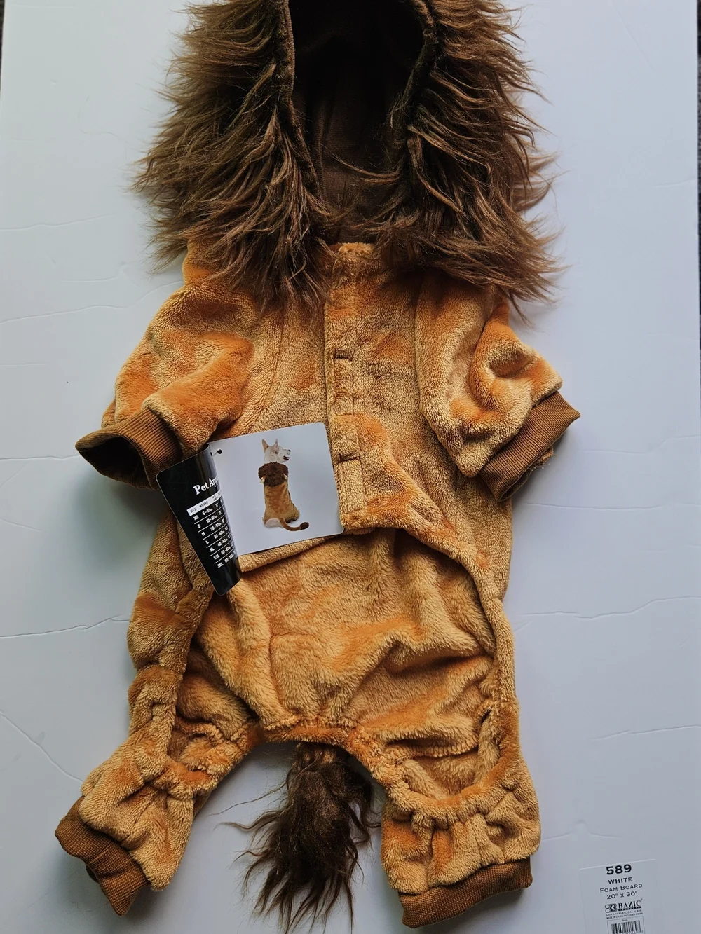 Pet Apparel Lion Dog Costume, a plush fleece